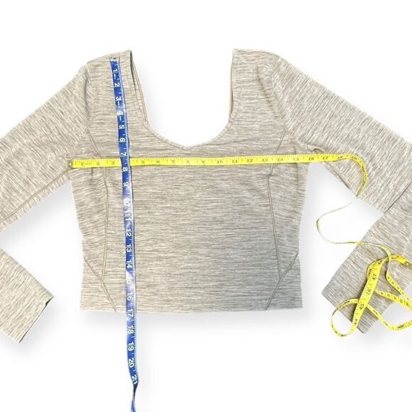 LULULEMON Women’s Heathered Rover Align Long Sleeve Crop Top Size 8 - Picture 8 of 8